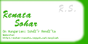 renata sohar business card